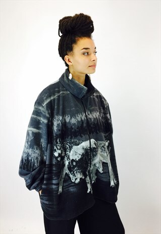 WOLF TEDDY BEAR FLEECE JACKET