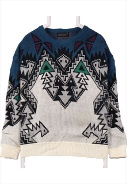 StyleWise 90's Knitted Crewneck Coogi Style Jumper / Sweater