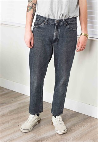 VINTAGE LEVI'S JEANS LOGO 90S 34W 28L 24.3