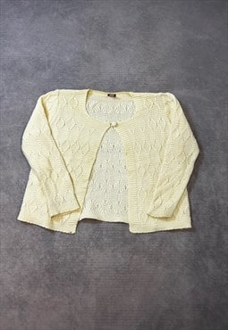 Vintage Abstract Knitted Cardigan Cute Patterned Sweater