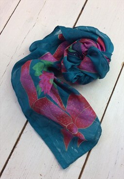 vintage summer floral  festival scarf