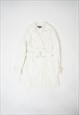 Y2K White Trench Coat / Dress