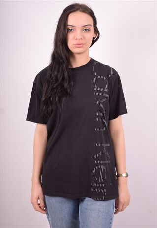 CALVIN KLEIN WOMENS VINTAGE T-SHIRT TOP LARGE BLACK 90'S