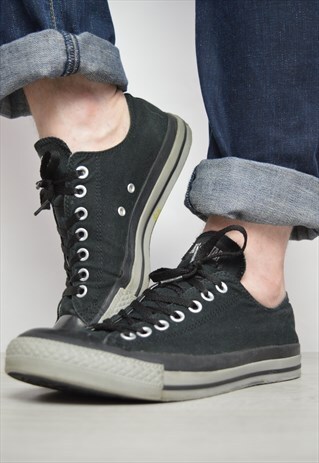 VINTAGE 90S CONVERSE BLACK & GREY OX SHOES SNEAKERS GRUNGE