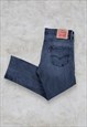 Vintage Levi's 504 Jeans Grey Regular Straight Mens W33 L27
