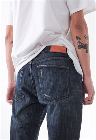 ACNE JEANS DENIM PANTS TROUSERS NAVY BLUE