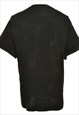 VINTAGE BLACK GILDAN PRINTED T-SHIRT - L