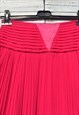 VINTAGE HOT PINK PLEATED MAXI ANCLE SKIRT.