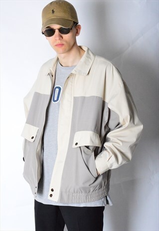 VINTAGE 90S BEIGE GREY JACKET