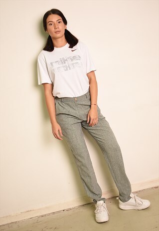 VINTAGE 80'S RETRO CLASSY TAPERED HIGHWAISTED TROUSERS