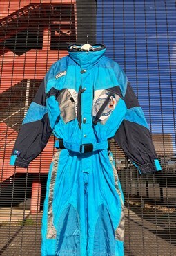 Vintage COLMAR technical performance ski suit BLUE MENS L-XL