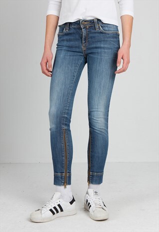VINTAGE BLUE LEE SKINNY FIT DENIM JEANS