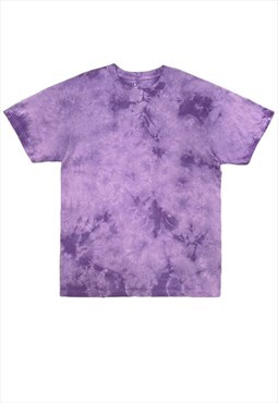 Purple Tie Dye Cotton T shirt Tee Y2k Unisex