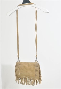 Vintage 00s suede leather shoulder bag