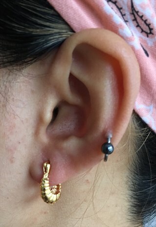 GOLD SMALL CHUNKY HOOPS EARRINGS