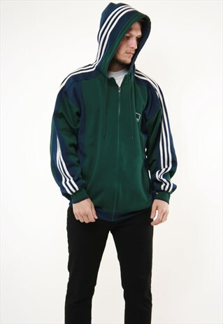 90S VINTAGE RARE ADIDAS HOODIE TRACK JACKET 14111