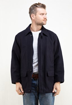 Vintage 80's Wool Jacket in Blue 