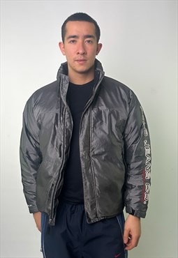 Dark Grey 90s Polo Jeans Ralph Lauren Puffer Jacket Coat