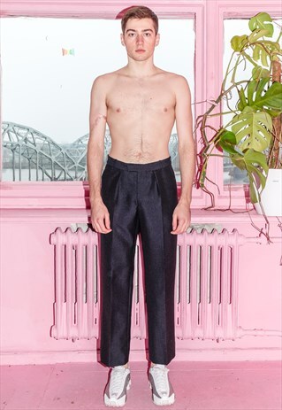 VINTAGE SKATER FIT CLASSIC TROUSERS IN BLACK