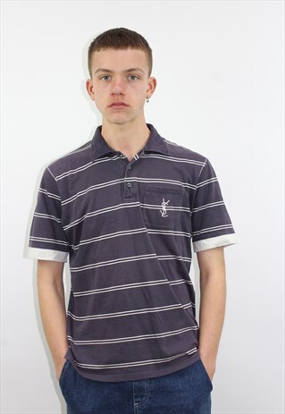 VINTAGE YVES SAINT LAURENT STRIPED POLO SHIRT