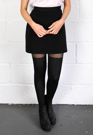 VINTAGE 90S BLACK A-LINE SKIRT