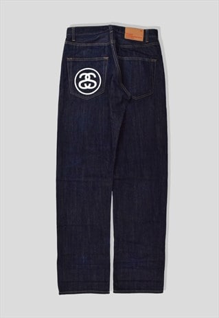 VINTAGE 00S STUSSY DENIM JEANS IN BLUE