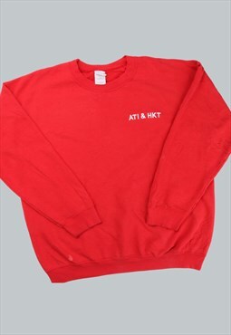 Vintage  Unknown Sweatshirt USA Red Large