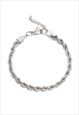 THICK SILVER CHUNKY ROPE CHAIN ANKLET