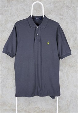 Polo Ralph Lauren Grey Polo Shirt Short Sleeve Cotton Large