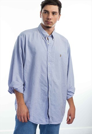 VINTAGE POLO RALPH LAUREN SHIRT LOGO 90S X 13.7