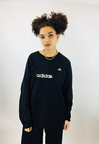 VINTAGE ADIDAS CLASSIC 3 STRIPE 90S EMBROIDERED SWEATSHIRT