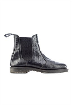Vintage Doc Martens Flora Chelsea Leather Boots in Black