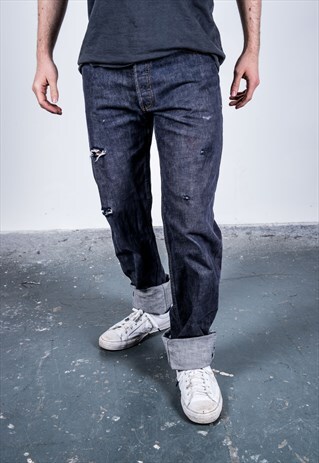 VINTAGE BLUE LEVI'S 501 PAINT JEANS