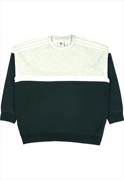 Vintage 90's Adidas Sweatshirt Heavyweight Crewneck Green,