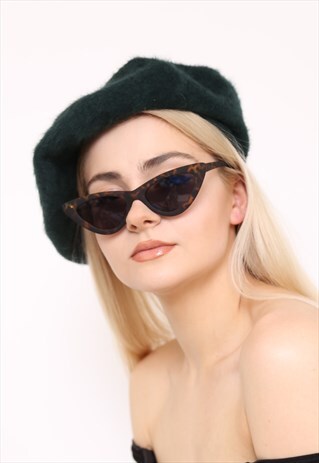 VINTAGE KANGOL GREEN MOHAIR WOOL BERET