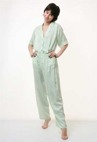 80s Vtg Rare Vintage Reine Silky SETA Seide Pyjamas 2387