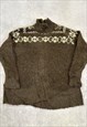 VINTAGE DKNY KNITTED JUMPER ABSTRACT PATTERNED KNIT SWEATER