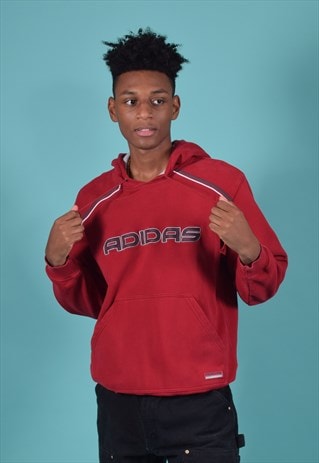 VINTAGE ADIDAS RED HOODIE