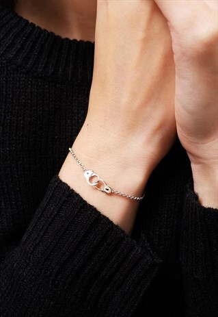 HANDCUFF CHAIN STERLING SILVER BRACELET