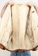 VINTAGE 80'S MEN SHEEPSKIN COAT IN BROWN