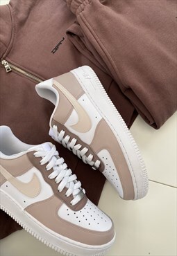 Nike Air Force 1 mocha - customised af1 brown