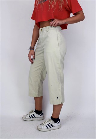 VINTAGE 90'S RALPH LAUREN CREAM TROUSERS