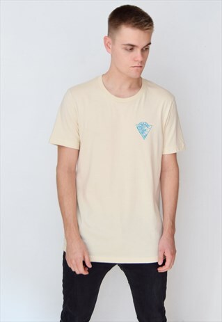 BEIGE WAVES (BLUE) T-SHIRT