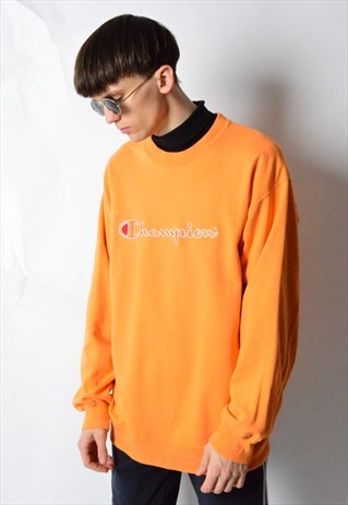 VINTAGE 90S ORANGE CHAMPION SWEATSHIRT