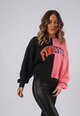 VINTAGE CROPPED SWEATSHIRT OVERSIZED BICH REBORN 12-14 (LAX)