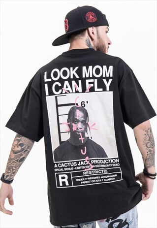 FASHION CHARACTER PRINT ROUND NECK LOOSE T-SHIRT