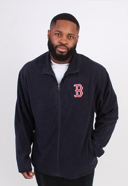 Men's Vintage MLB Rod Sox Navy Fleece Jacket