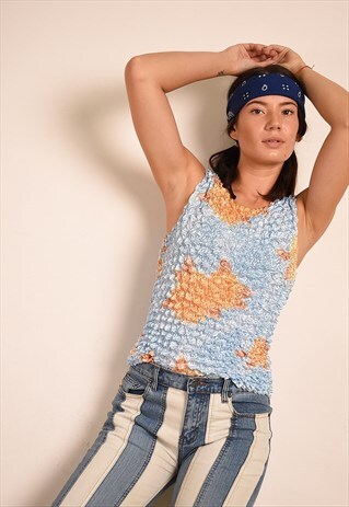 Y2K RETRO KITSCH PARTY TEEN CROP TOP