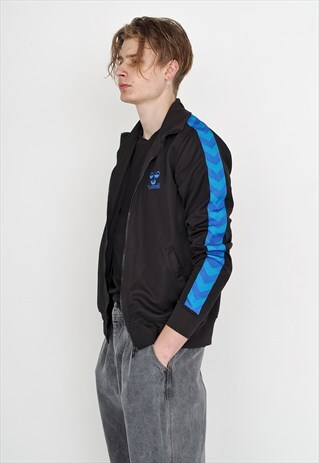 VINTAGE BLACK LIGHTWEIGHT RETRO TRACKSUIT