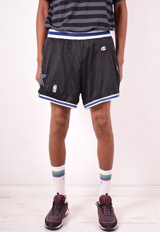 CHAMPION MENS VINTAGE SHORTS LARGE BLACK 90S